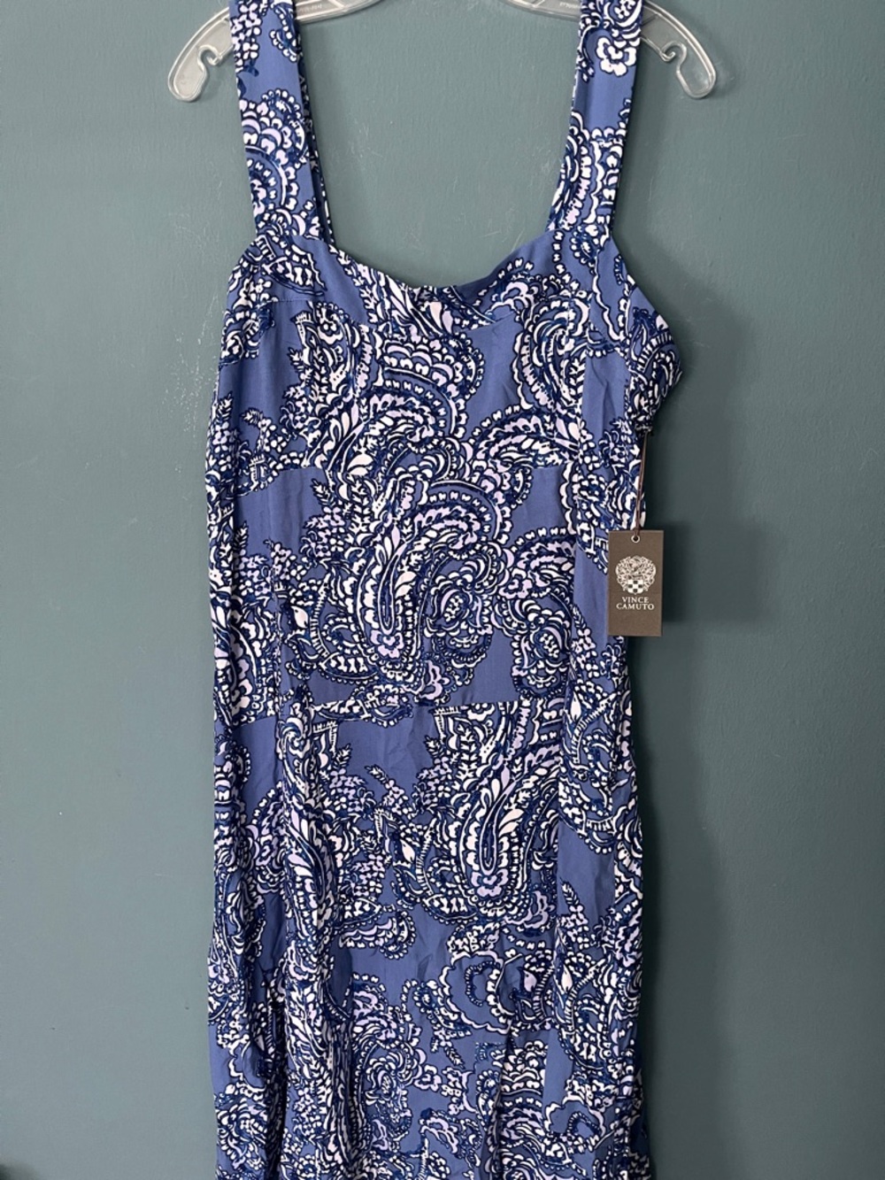 Vince Camuto Blue Paisley Tiered Maxi Dress - Picture 7 of 11